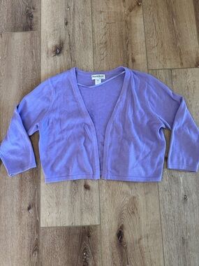 NorthStyle | Lavender Open-Front Cropped Cardigan | size L